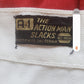 1970s White Denim Pants Corset Lace Bell-Bottoms by Action Man Slacks 30x30 Mens/Unisex
