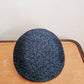 1950s Navy Blue Straw Mini Hat / 50s Mini Platter or Saucer Hat with Velvet Bows Mar-Field marshall Field & Co