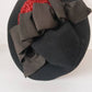 1930s Black Wool Hat with Large Bow Loops & Red Velvet   / 30s Modernist Sculptural Hat Dover Pollack
