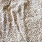1960s Skort Brown Cream Paisley Pattern / 60s Shorts Skirt Combo High Waisted Four Corners / S