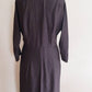 50s Brown Shirtdress Button Down Front / 50s Long Sleeved Day Dress L'Aiglon / Large / Ambre