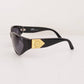 1990s Versace Sunglasses Medusa Head Goldwork + Case / 90s Black Gianni Versace Designer Shades / Donna