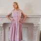 1950s Purple Sundress Sleeveless Cotton / 50s Lavender Button Down Shirtwaist Dress / Bobbie Brooks / S