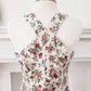 1990s Floral Print Jumper Adjustable Straps / 90s Overalls Style dress California Concepts / L / Edwina