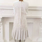 1960s Mod Dress Summer Style White Windowpane Plaid Stacy Ames / 60s Drop Waist Sleeveless Dress Pleated Skirt / M