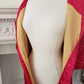1960s Hot Pink Quilted Lounger robe / 60s A line Boudoir Jacket Zip Up Tassel Dela-Ann / Medium