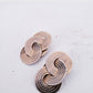 1980s Gold Clip Earrings Interwoven Discs / 80s Chunky Maximalist Clip-Ons Geometric Concentric Circles / Yolanthe