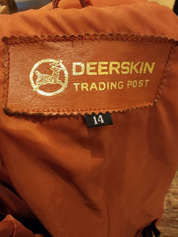 1970s Suede Culottes and Jacket Set Rust Orange Brown Deerskin Trading Post Boho Pants Suit Medium / Delma